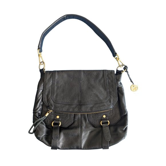 The Sak Black Leather Hobo Shoulder Bag Boho Slouchy Purse - Picture 1 of 12